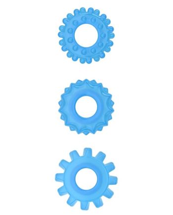 Lumino Play Set 3 Anillos para el Pene Luz Azul