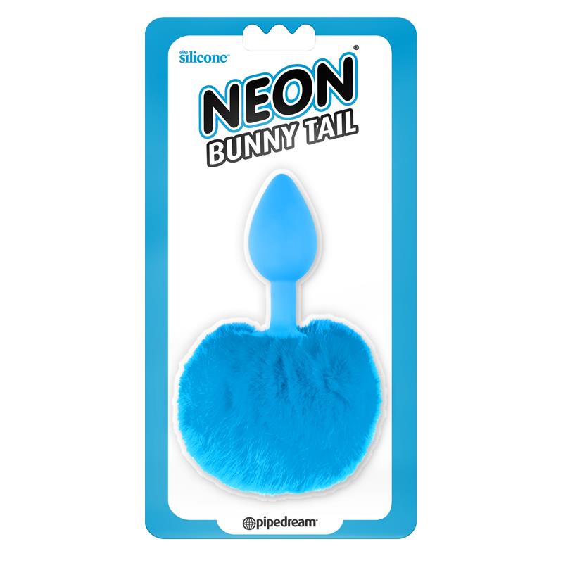 Neon Plug Anal con Cola Azul