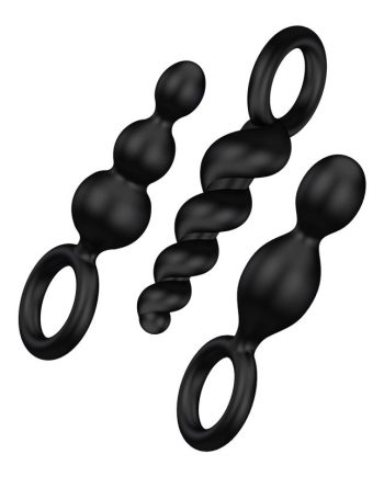 Pack de 3 Plugs Silicona Negro