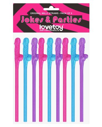 Pajitas Pene Vario Color Pack de 9