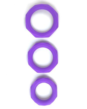 Set de 3 Anillos para el Pene Silicona Púrpura