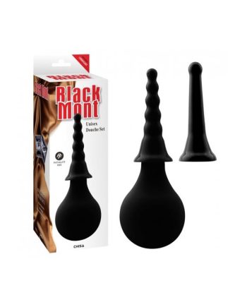 Set Ducha Anal y Funda 15 cm Negro