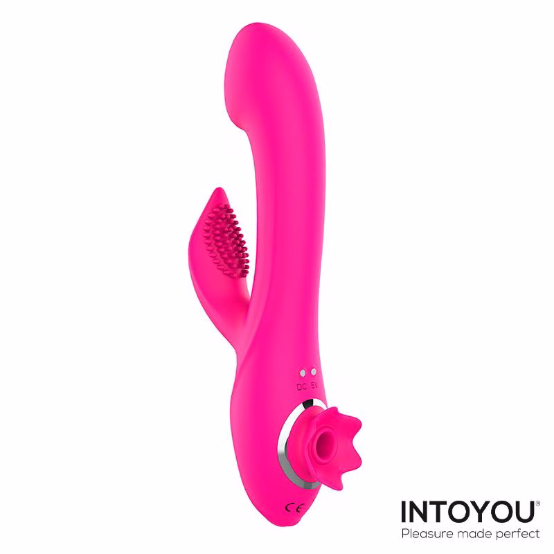 Magnoliapink Vibrador 3 en 1 con Succionador de Clítoris y Rabbit USB Silicona