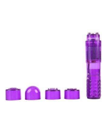 Mini Masajeador 3 Cabezales Purpura