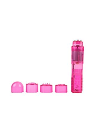 Mini Masajeador 3 Cabezales Rosa