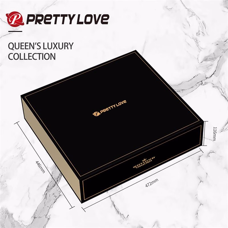 Luxury Set Queens Luxury Collection con 12 Juguetes Negro y Oro 18k