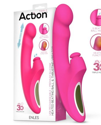 Enles Vibrador con Beating Ball, Thrusting y Función de Calor