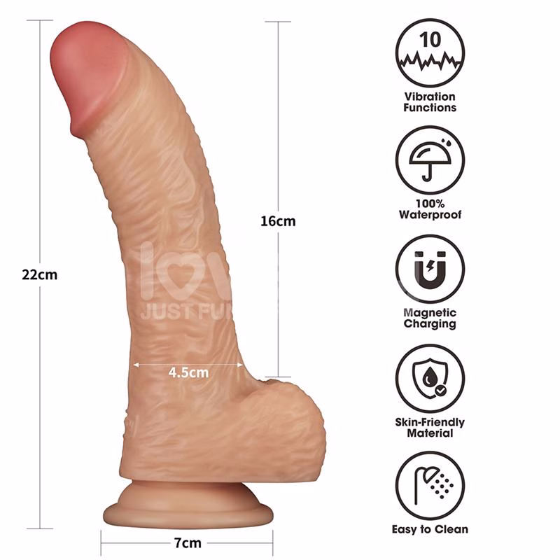Arnés con Dildo con Vibración 8.5