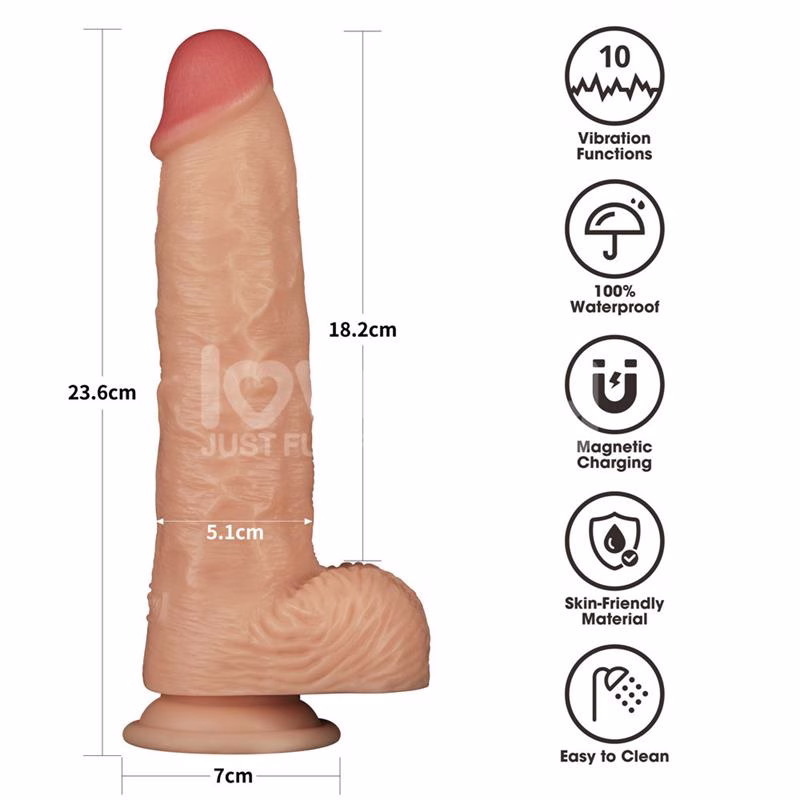 Arnés con Dildo con Vibración 9.5
