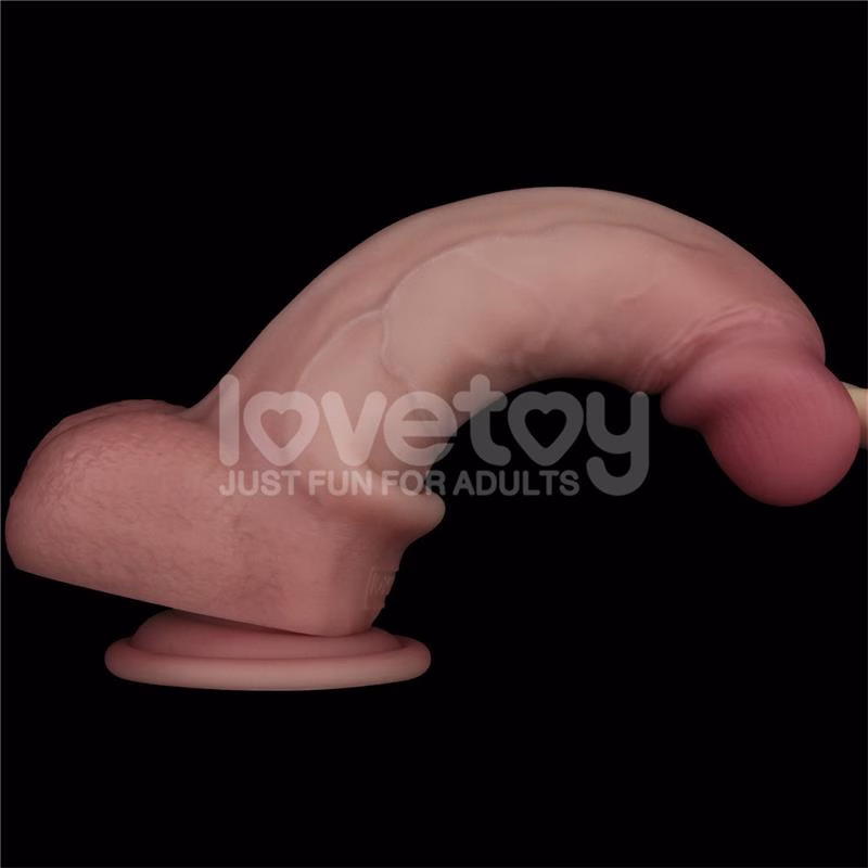 Dildo con Vibración Piel Deslizante Silicona Dual Layer 8