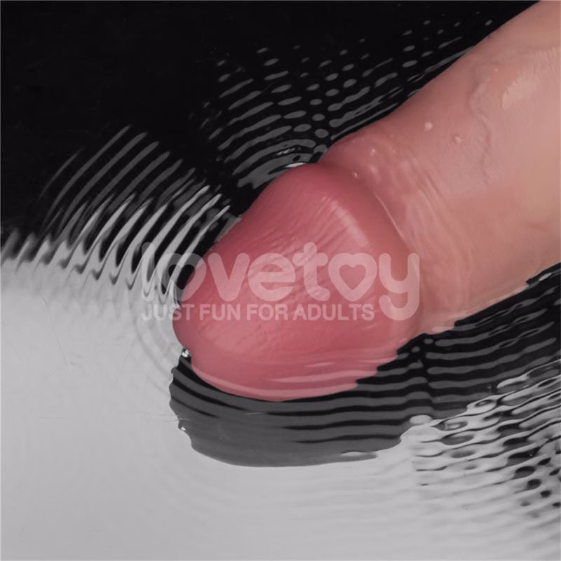 Dildo con Vibración Piel Deslizante Silicona Dual Layer 8