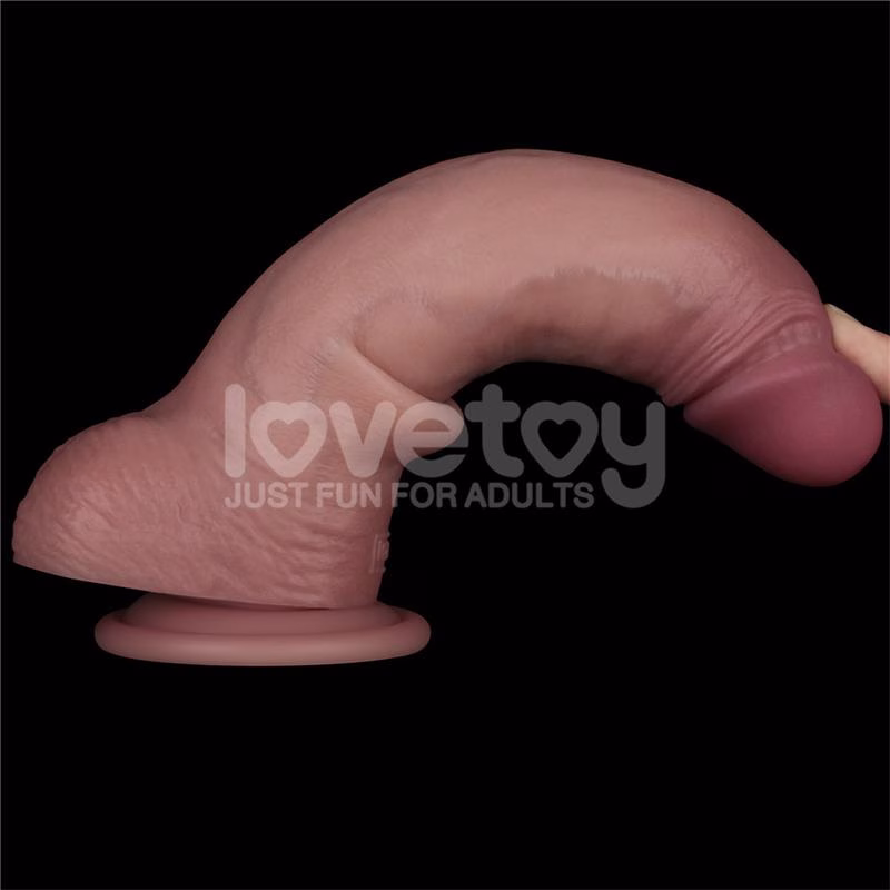 Dildo con Vibración Piel Deslizante Silicona Dual Layer 8.5