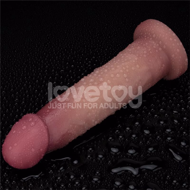 Dildo con Vibración Piel Deslizante Silicona Dual Layer 9