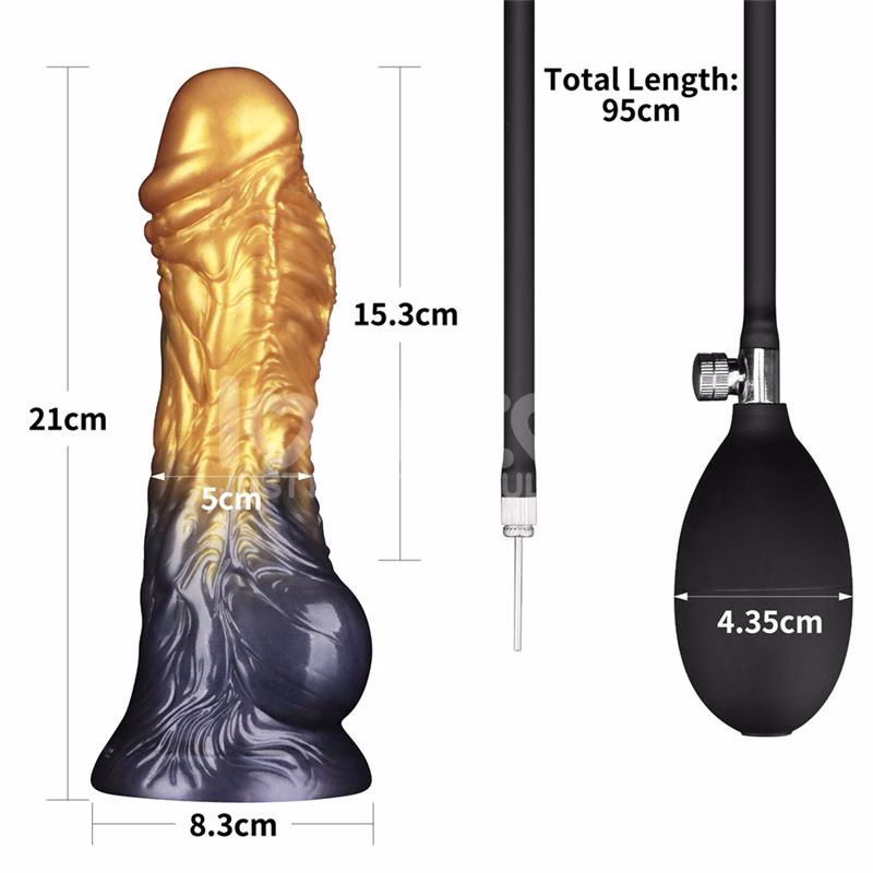Dildo Inflable Silicona Dual Density 8