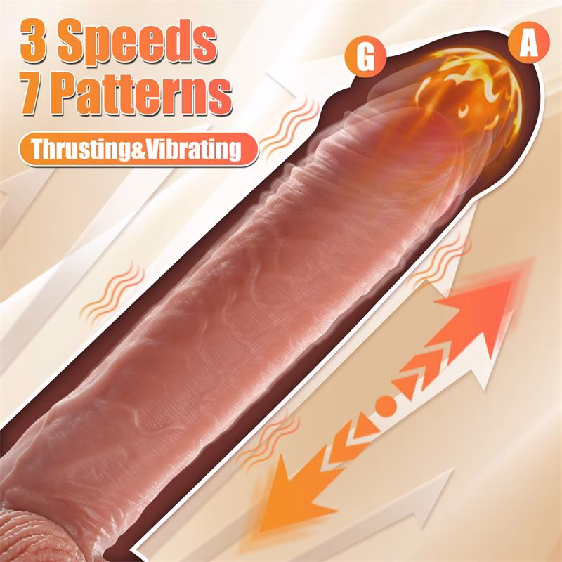 Marvin Dildo con Thrusting y Vibración 8.07