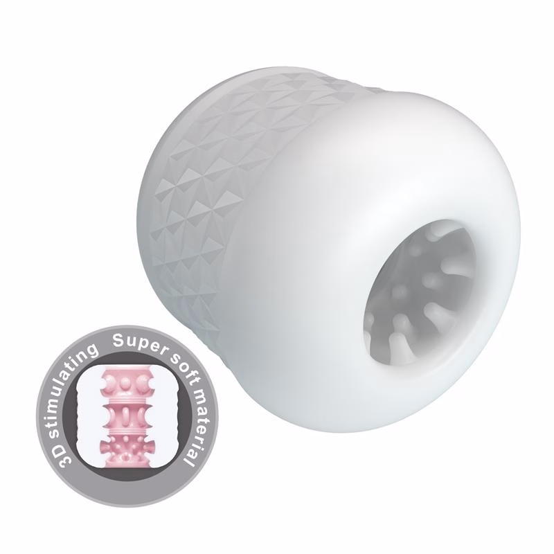 Crystle Masturbador Doble Entrada Blanco